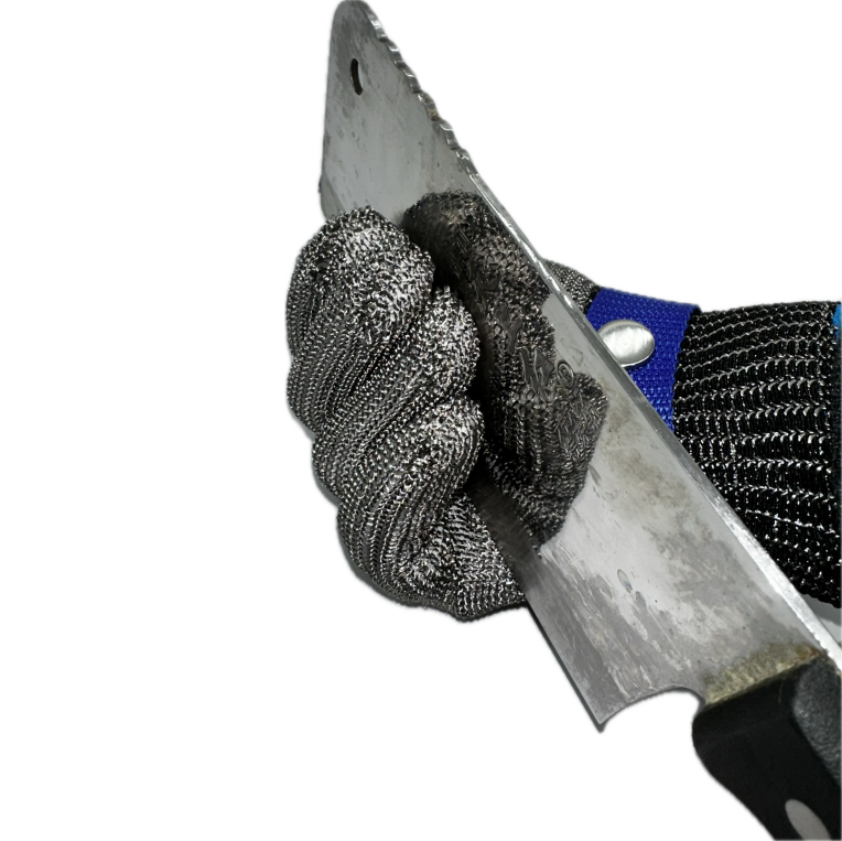 (Pack Pair) Gants en acier inoxydable résistant aux coupures, gant métallique en maille (BF)