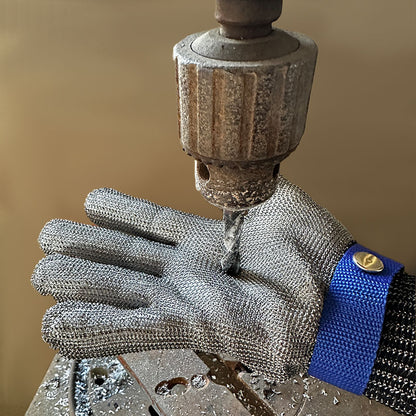 (Pack Pair) Gants en acier inoxydable résistant aux coupures, gant métallique en maille (BF)